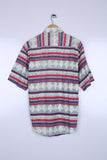 Vintage Hawaiin Floral Shirt Stripe