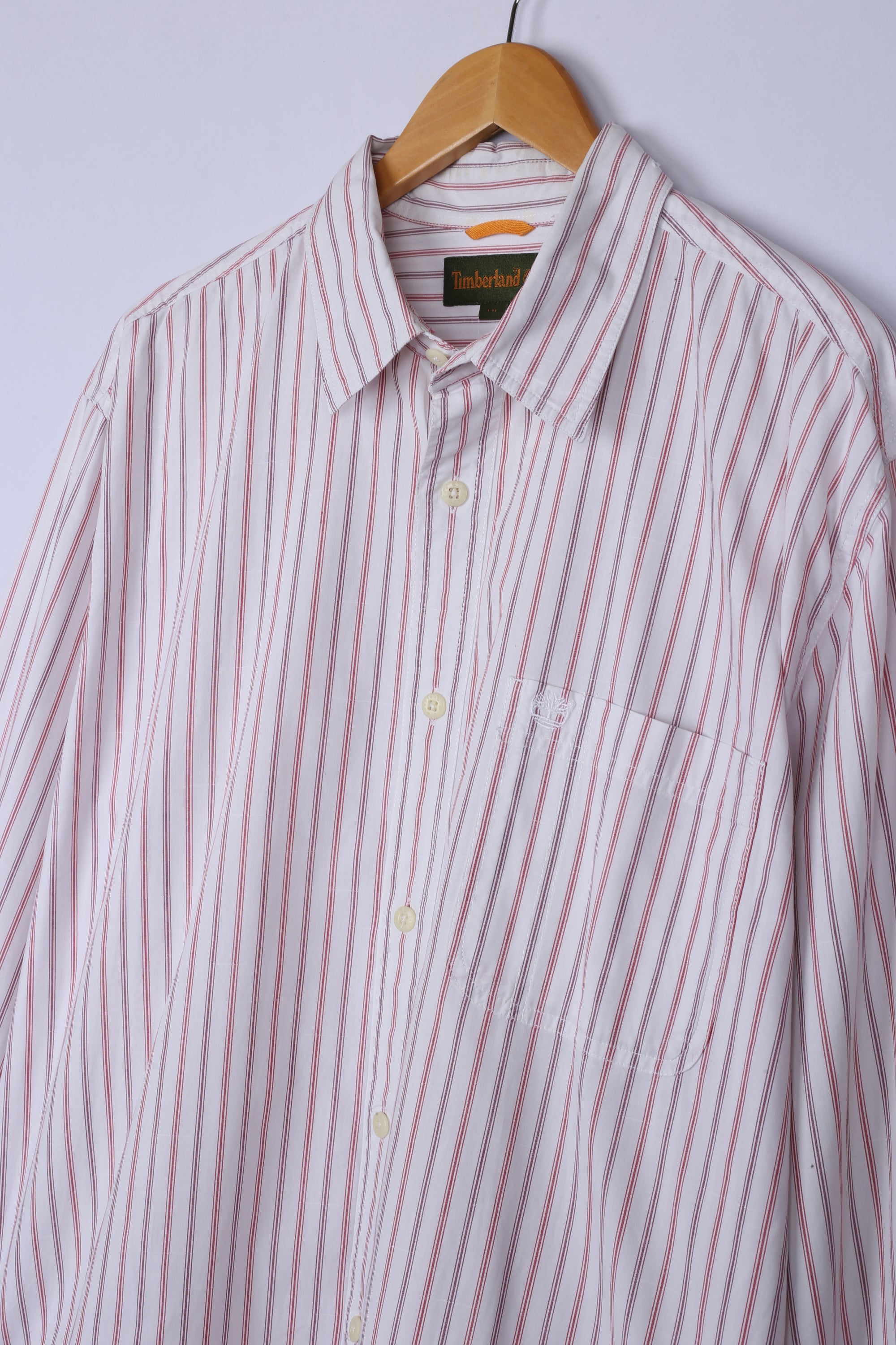 Vintage Timberland Shirt Pink Stripe