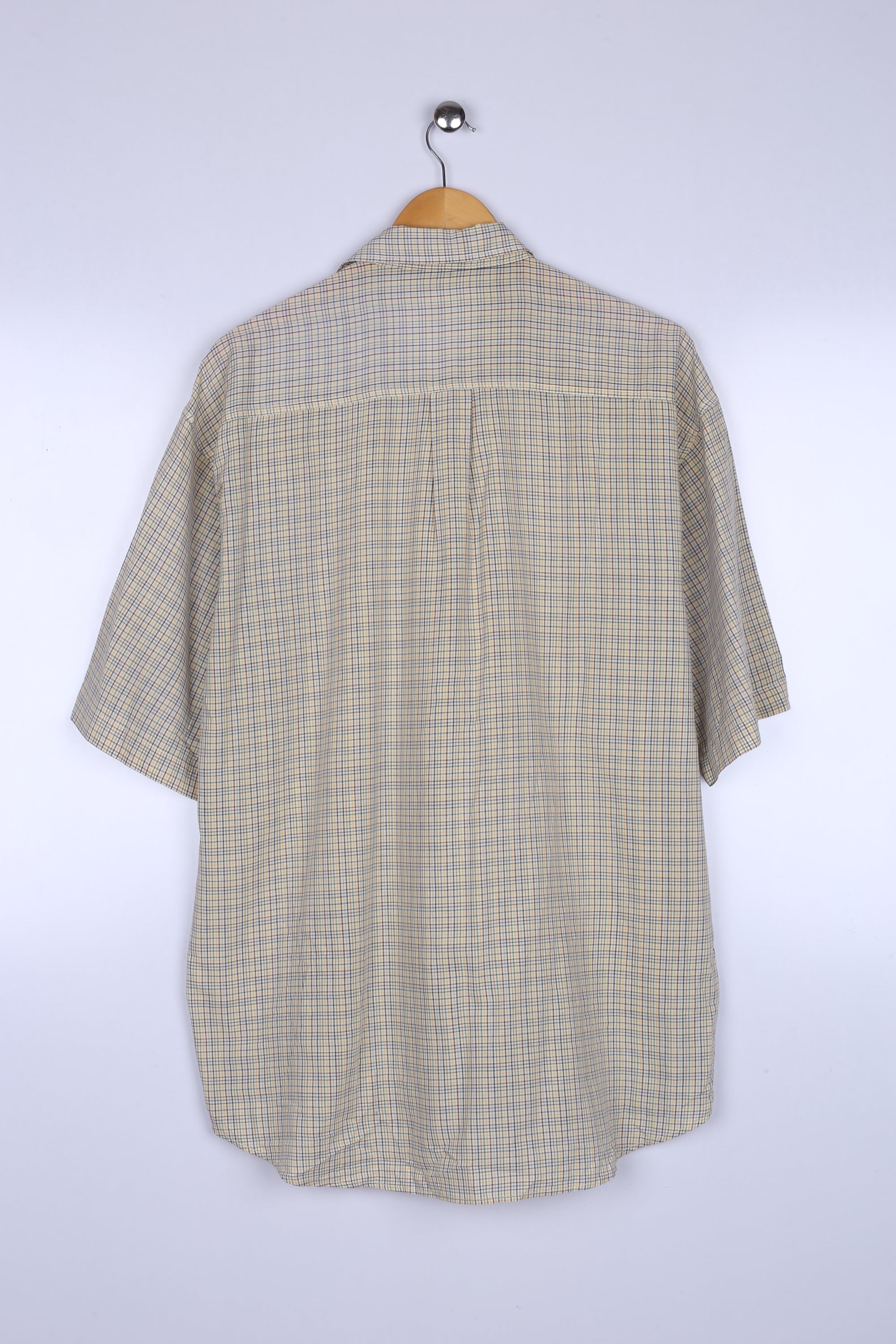 Vintage Ralph Lauren Half Sleeve Shirt Brown Checkered