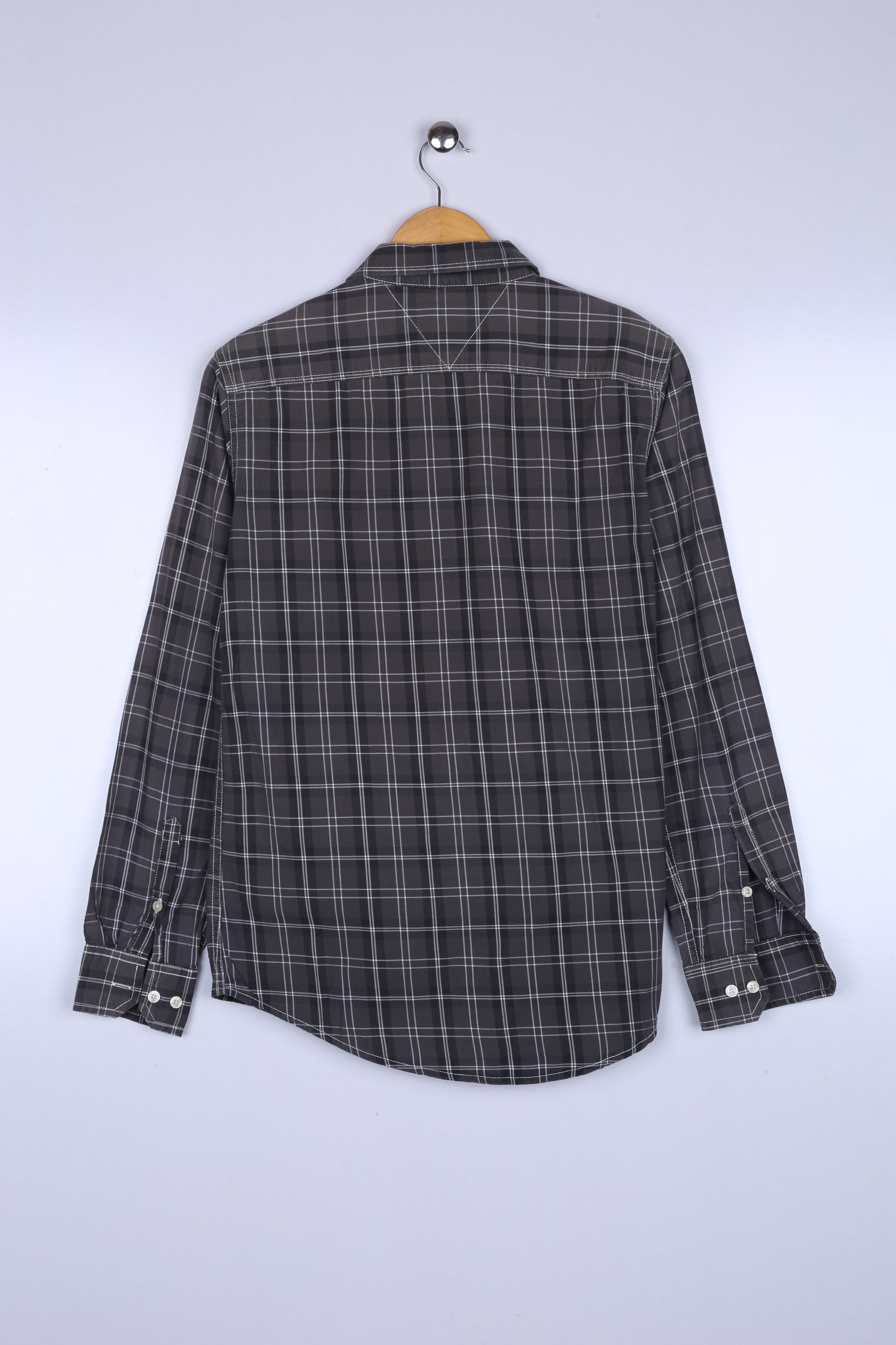Vintage Tommy Hilfiger Shirt Black Checkered