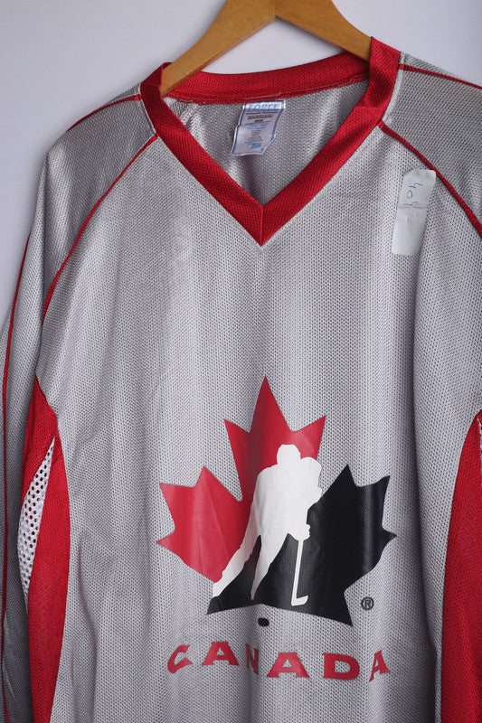 Vintage Canada Jersey Grey/Red - Knit Polyester