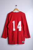 Vintage Sports Jersey Red - Knit Polyester