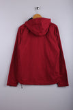 Vintage 90's Columbia Windbreaker Hoodie Red - Polyester