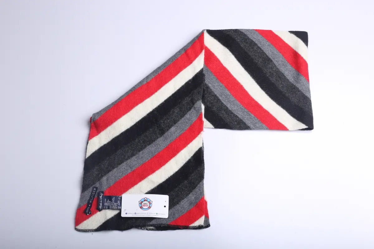 Vintage Tommy Hilfiger Scarf Red/Grey/Black