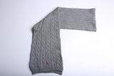 Vintage Ralph Lauren Scarf Cable Knit Grey
