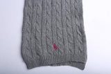 Vintage Ralph Lauren Scarf Cable Knit Grey