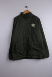 Vintage 90's Adidas Windbreaker Jacket Olive - Polyester