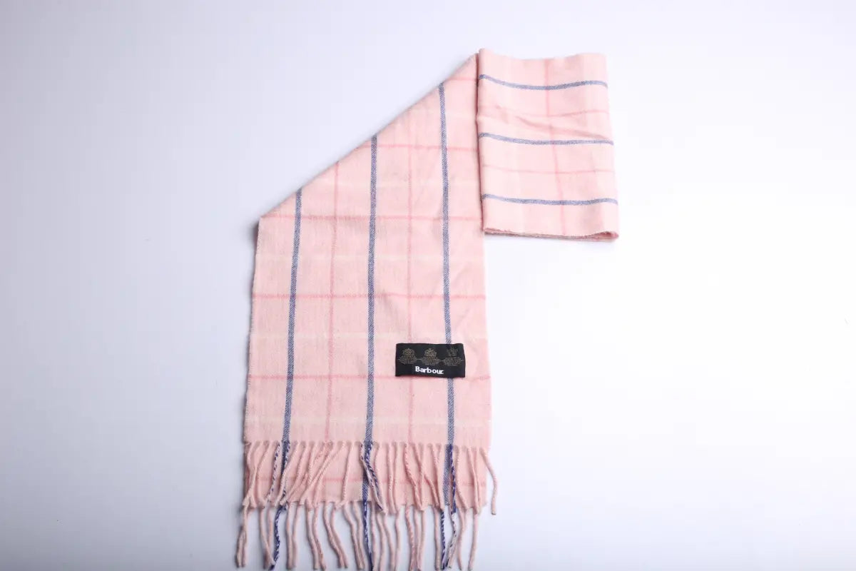 Vintage Barbour Scarf Pink Checkred