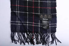 Vintage Barbour Scarf Navy Checkred