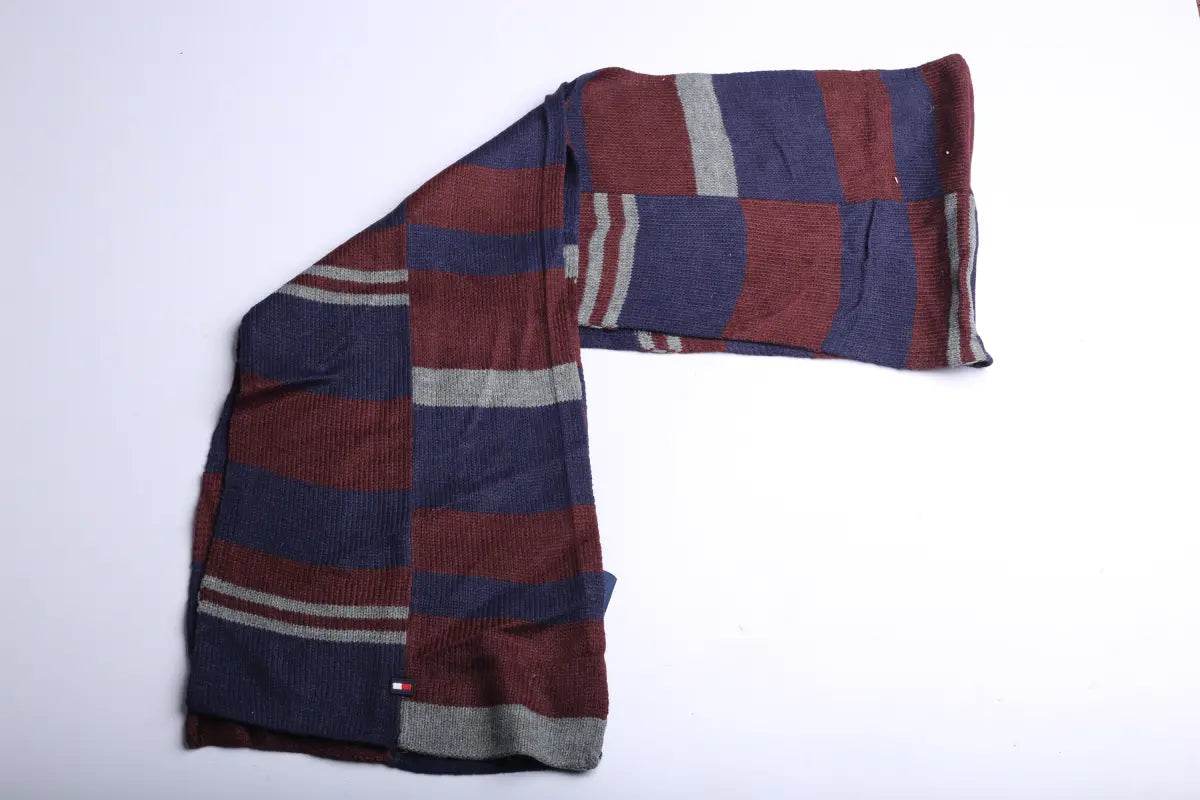 Vintage Tommy Hilfiger Scarf Burgundy/Navy/Checkred