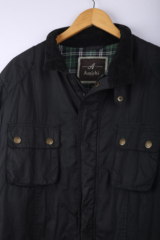 Vintage Amichi Puffer Jacket Black - Polyester