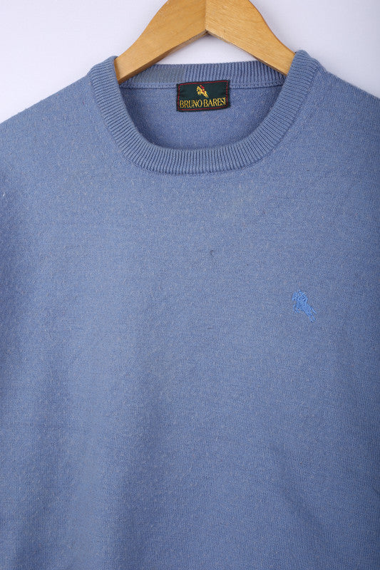 Vintage Bruno Baresi Sweater Sky Blue - Cotton
