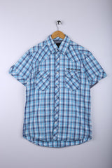 Vintage Jeans Int Shirt Blue/Checkred - Cotton