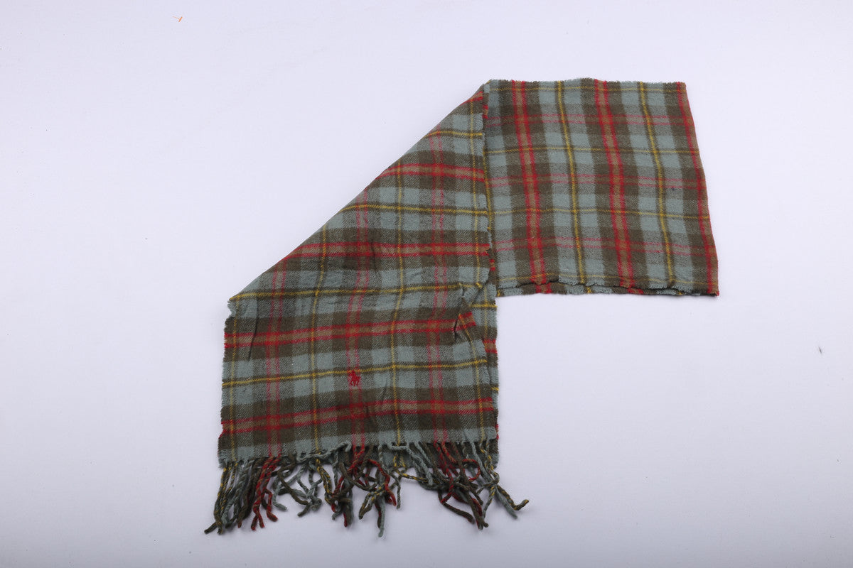 Vintage Ralph Lauren Scarf Grey/Red/Checkred