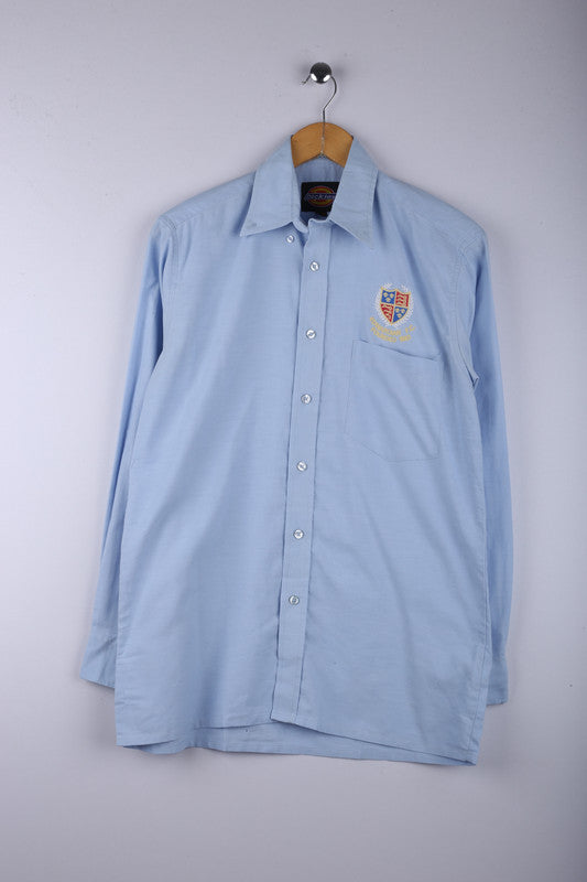 Vintage 90's Dickies Button Down Shirt Sky Blue - Cotton