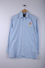 Vintage 90's Dickies Button Down Shirt Sky Blue - Cotton