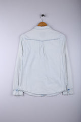 Vintage Denim and Co Shirt Sky Blue - Womens Cotton