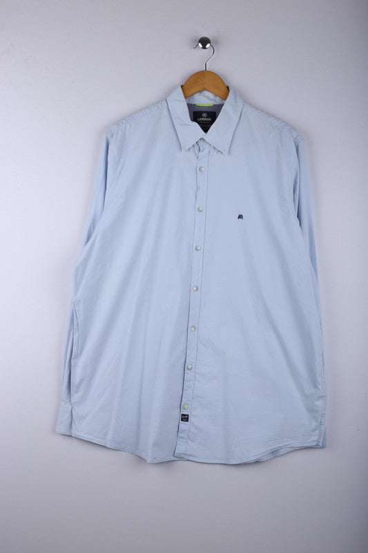 Vintage Lerros Button Down Shirt Sky Blue - Cotton