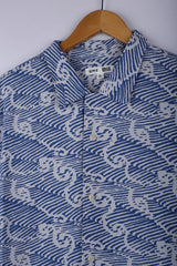 Vintage Hawaiin Shirt Blue/White - Cotton