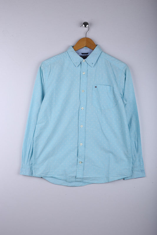 Vintage Tommy Hilfiger Shirt Sky Blue - Cotton