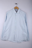 Vintage ZARA Shirt Button Down Shirt Sky Blue - Cotton
