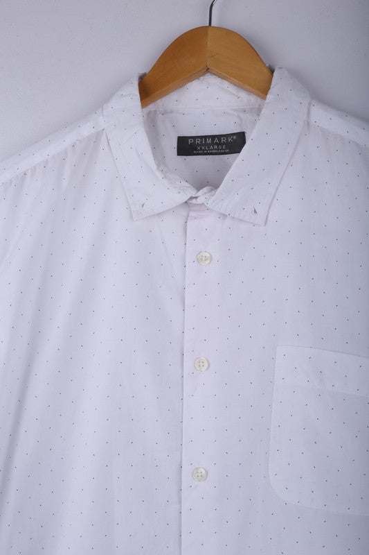 Vintage Primark Button Down Shirt White - Cotton