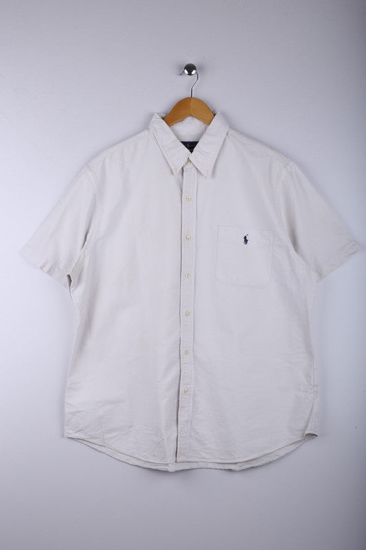 Vintage Ralph Lauren Shirt Button Down White - Cotton