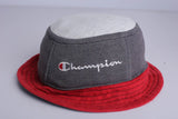 Vintage Champion Re-Work Bucket Hat  Grey/Red