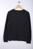 Vintage 90's Tommy Hilfiger V-Neck Sweater Black - Cotton