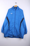 Vintage 90's Umbro Puffer Jacket Blue - Polyester