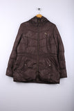 Vintage 90's Puma Puffer Jacket Brown - Polyester
