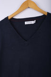 Vintage 90's Nautica V-Neck Sweater Navy - Cotton