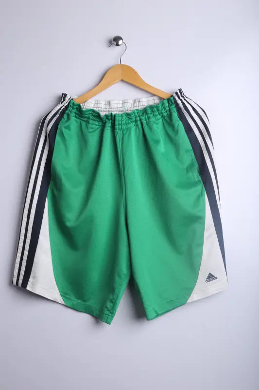 Vintage 90's Adidas Shorts Green/White