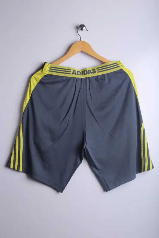 Vintage 90's Adidas Shorts Grey/Yellow