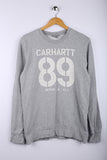 Vintage 90's Carhartt Sweatshirt Grey - Cotton