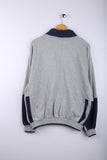 Vintage 90's Adidas Zipper Jacket Grey/Navy - Cotton