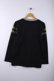 Vintage 90's Kappa V-Neck Sweatshirt Black - Cotton