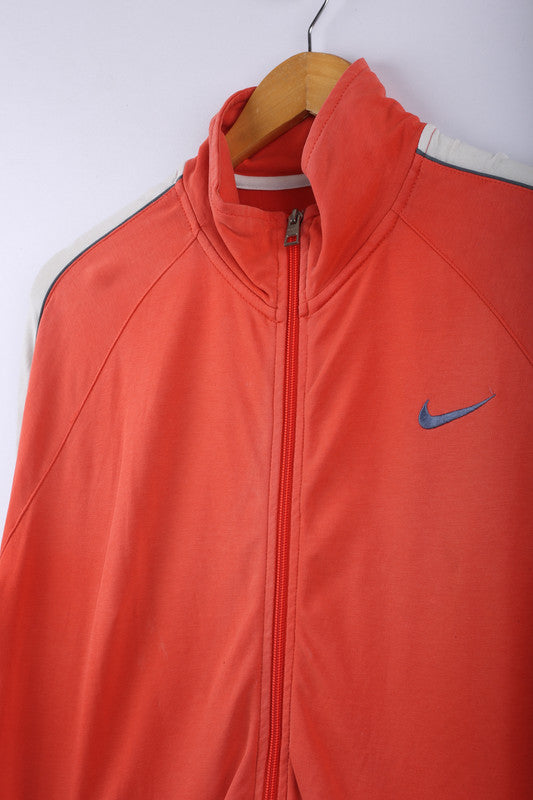 Vintage 90's Nike Track Jacket Red/White - Cotton