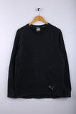 Vintage 90's Puma Sweatshirt Black - Cotton