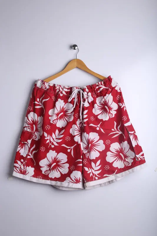 Vintage Hawaiin Shorts White/Red