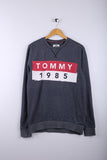 Vintage 90's Tommy Hilfiger Sweatshirt Navy - Cotton