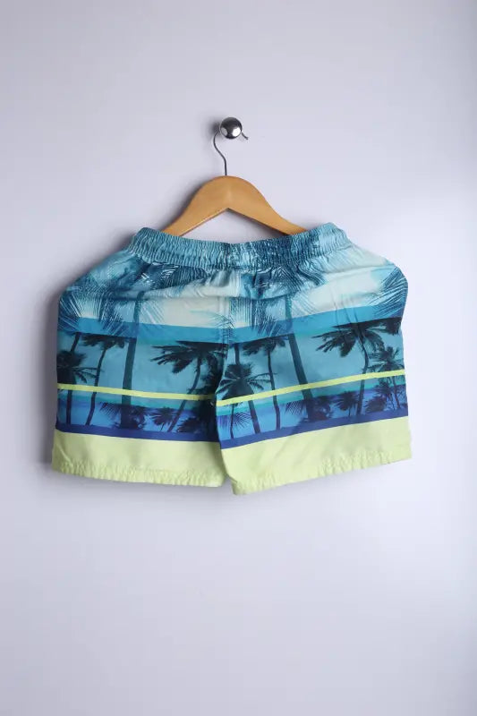 Vintage Hawaiin Shorts Blue/Neon
