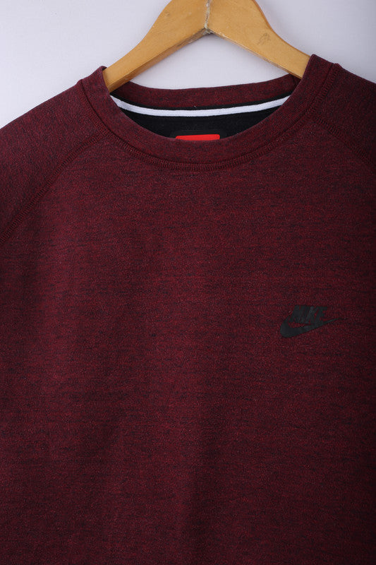 Vintage 90's Nike Sweatshirt Burgundy - Cotton