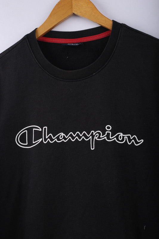 Vintage 90's Champion Sweatshirt Black - Cotton