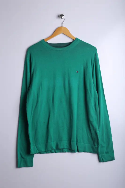 Vintage Tommy Hilfiger Sweater Parrot Green - Wool