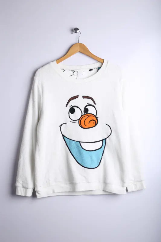 Vintage Disney Frozen Sweatshirt White - Cotton