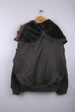 Vintage 90's Brandit Zipper Fur Hoodie - Polyester