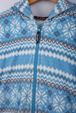 Vintage 90's Eibesse Crazy Zipper Jacket Blue - Fleece