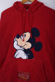 Vintage 90's Disney Hoodie Red - Fleece