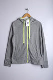Vintage 90's Adidas Zipper Hoodie Grey/Neon - Cotton